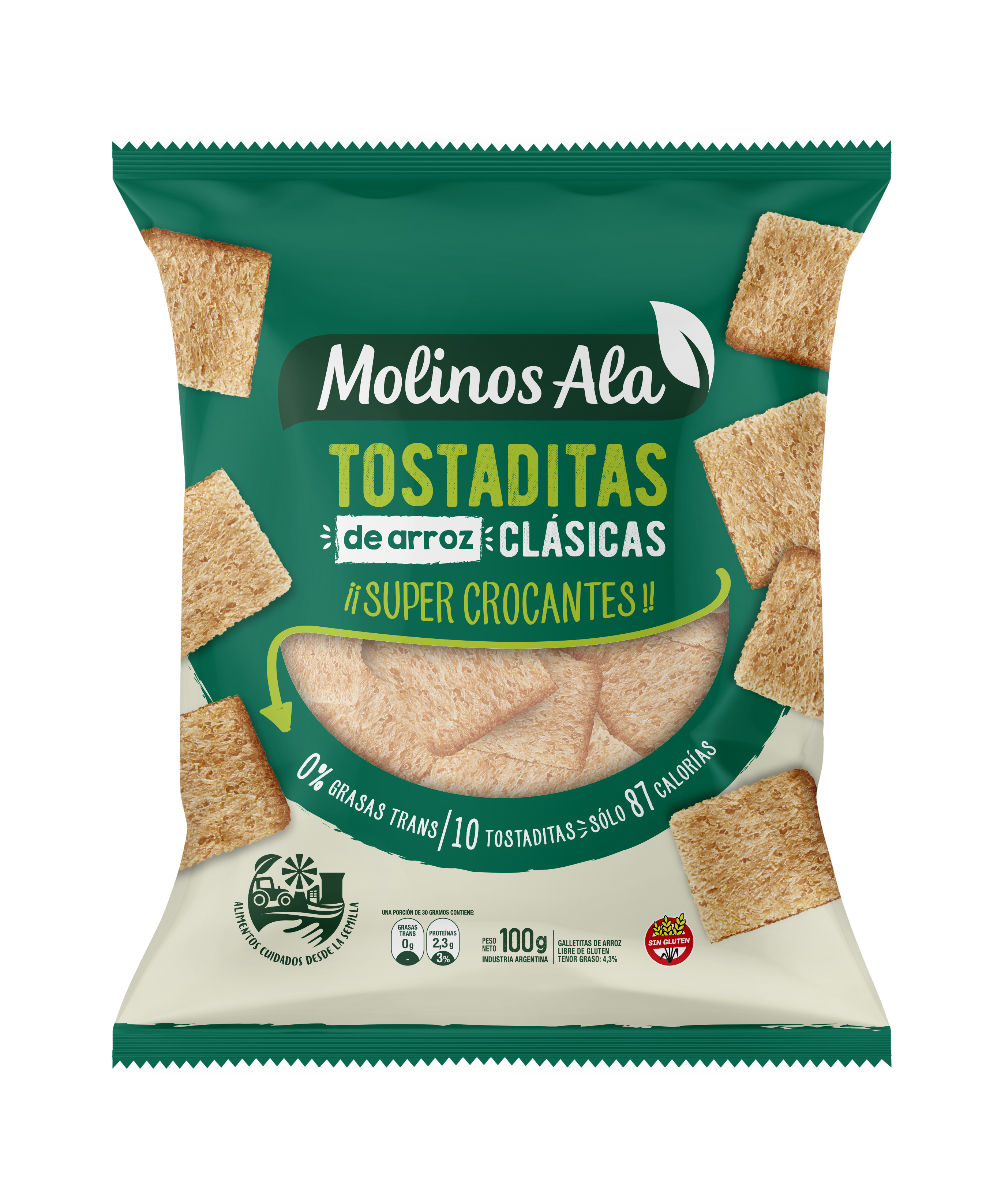 Tostaditas de Arroz Clásica copetín 100gr